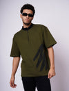 Minimal Zipper Brushstroke T-Shirt