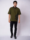 Minimal Zipper Brushstroke T-Shirt