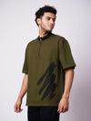 Minimal Zipper Brushstroke T-Shirt
